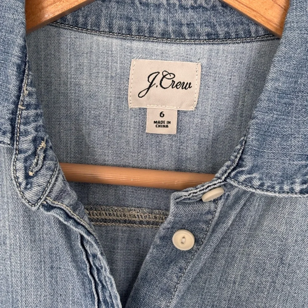 J. Crew Light Blue Denim Button-Up Shirt - Picture 2 of 6